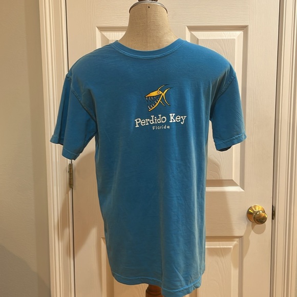 Comfort colors perdido Key Florida short sleeve T-shirt cotton blue adult size S - Picture 3 of 9